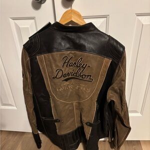 Harley-Davidson Black and Brown Jacket